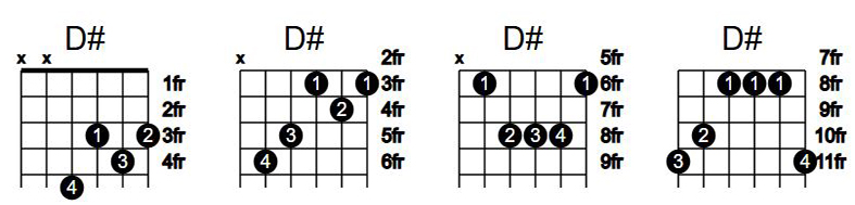 آکورد گیتار ر دیز #D