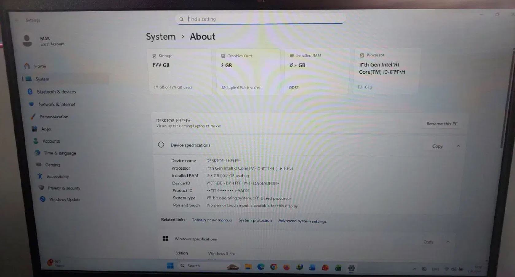 لپ تاپ ویکتوس hp گیمینگ